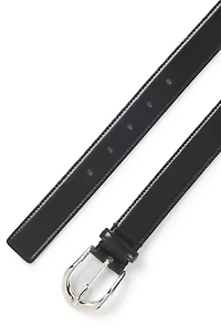 Fashion Show belt Italian leather with rounded buckle