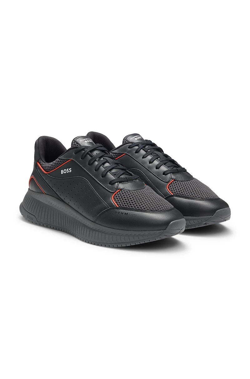 Porsche x BOSS trainers with leather and mesh