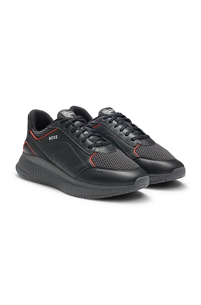 Porsche x BOSS trainers with leather and mesh