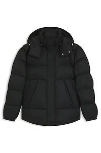 Monogram-jacquard jacket with water-repellent finish