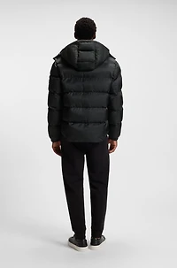 Monogram-jacquard jacket with water-repellent finish