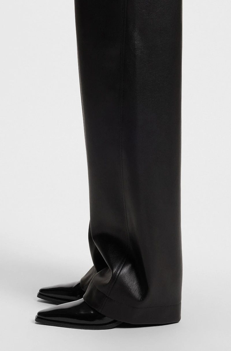Cuban-heel ankle boots polished leather
