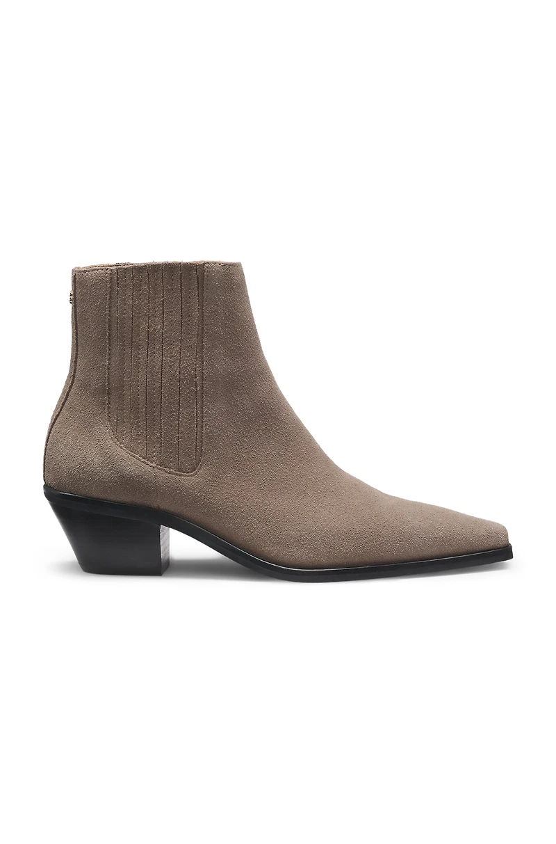Ankle boots suede with Cuban heel