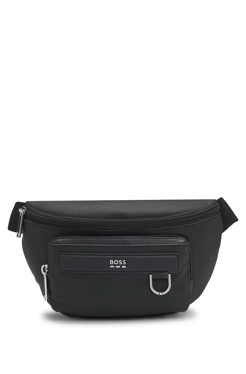 Belt bag with logo trim