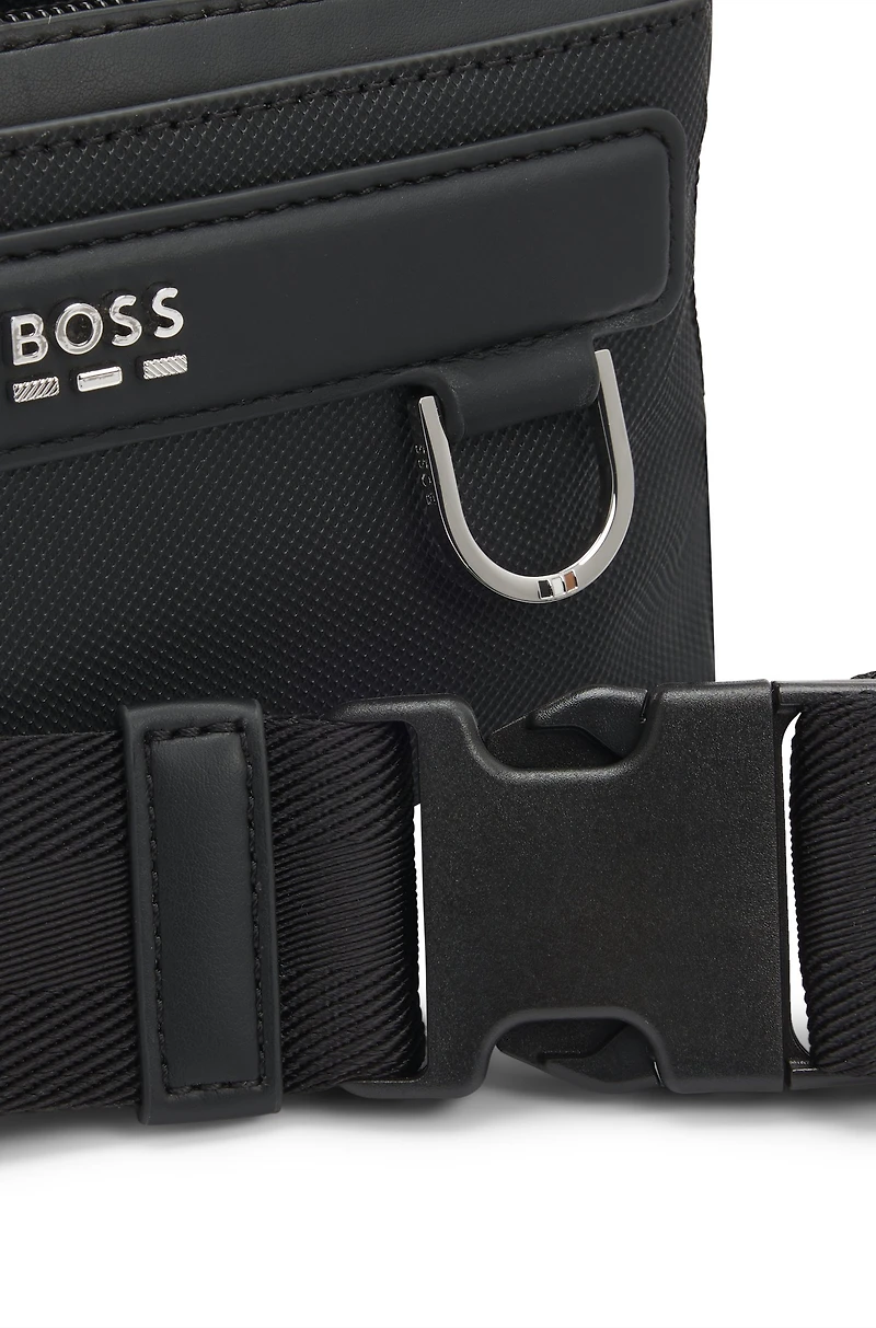 Belt bag with logo trim