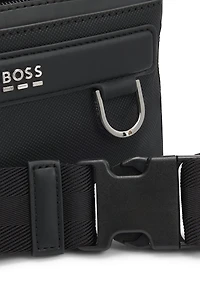 Belt bag with logo trim