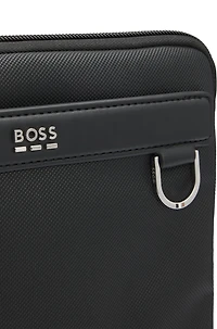 Reporter bag with smooth and structured finishes
