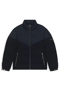 Brushed-flannel jacket with waterproof finish