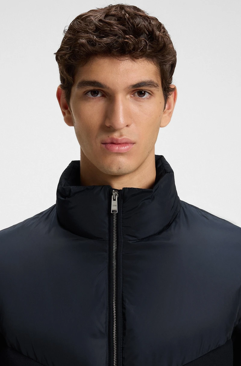 Brushed-flannel jacket with waterproof finish