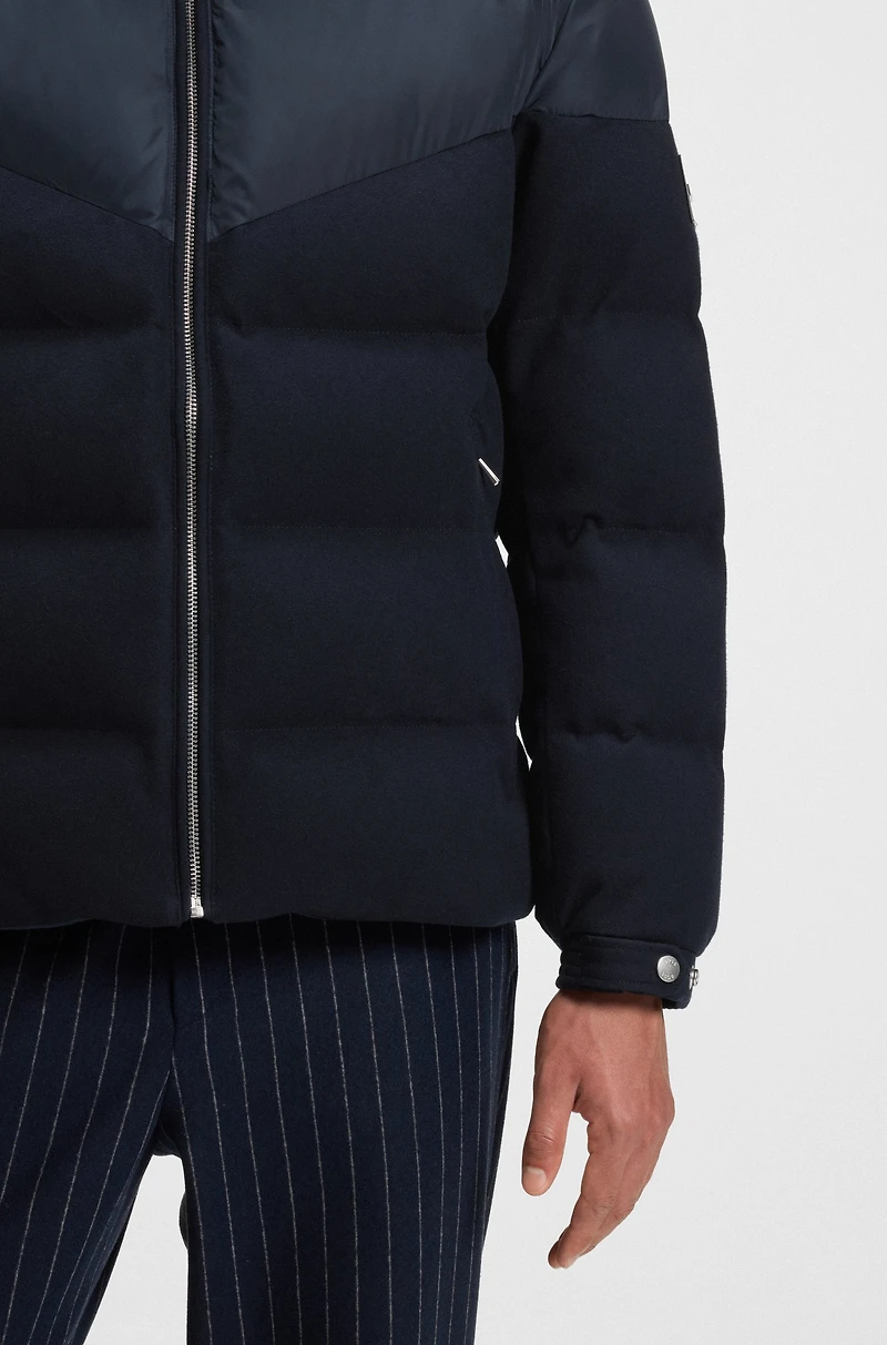 Brushed-flannel jacket with waterproof finish