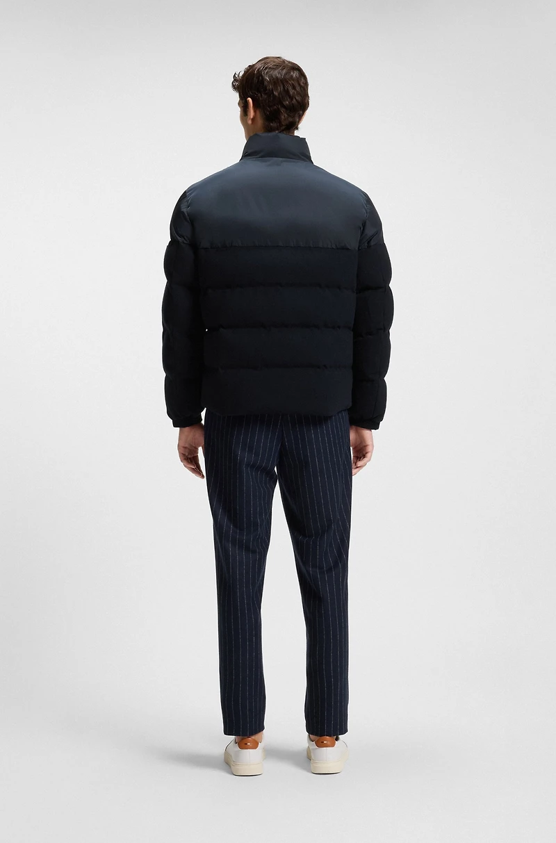 Brushed-flannel jacket with waterproof finish