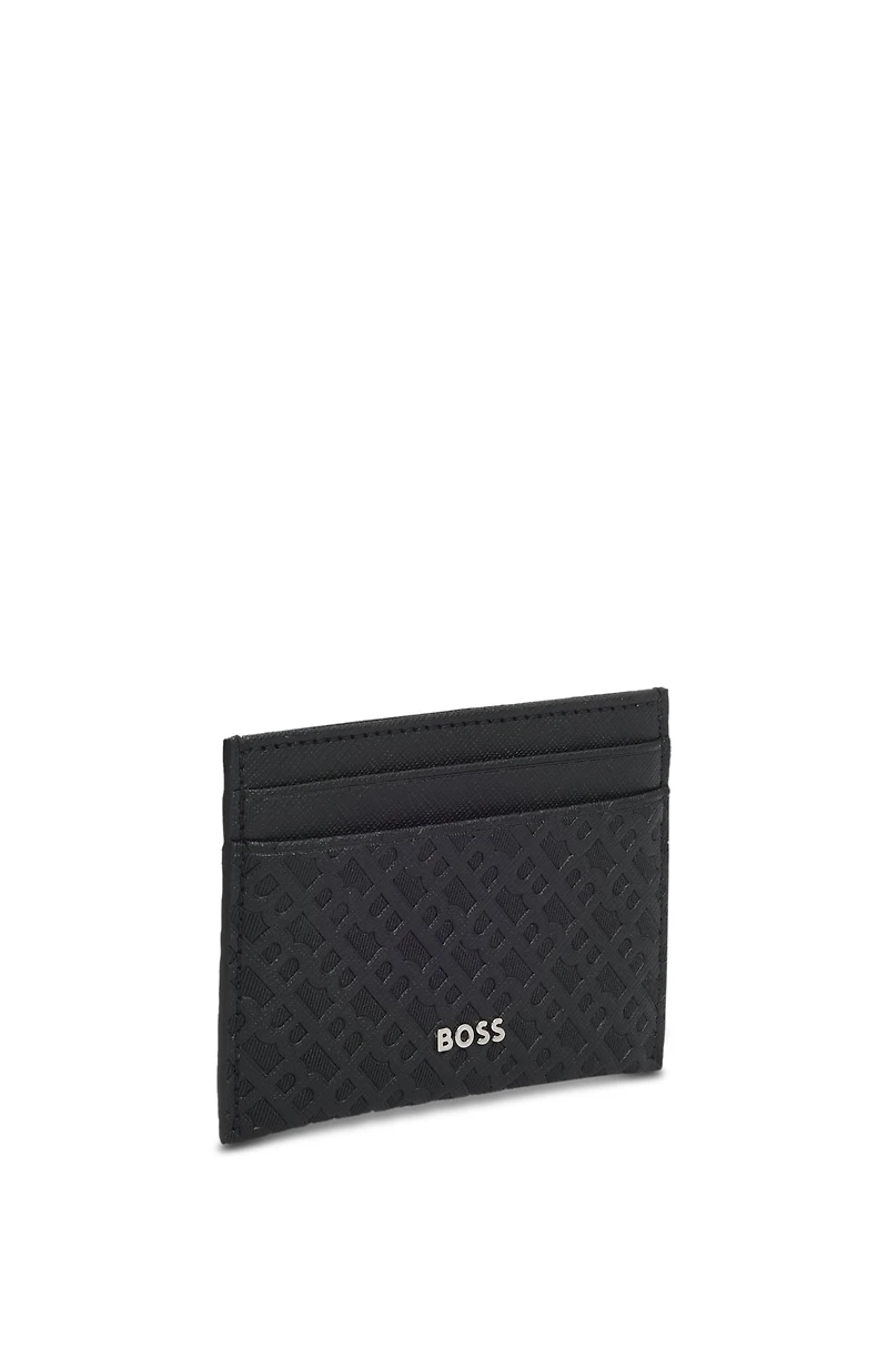 Card holder with monogram structure