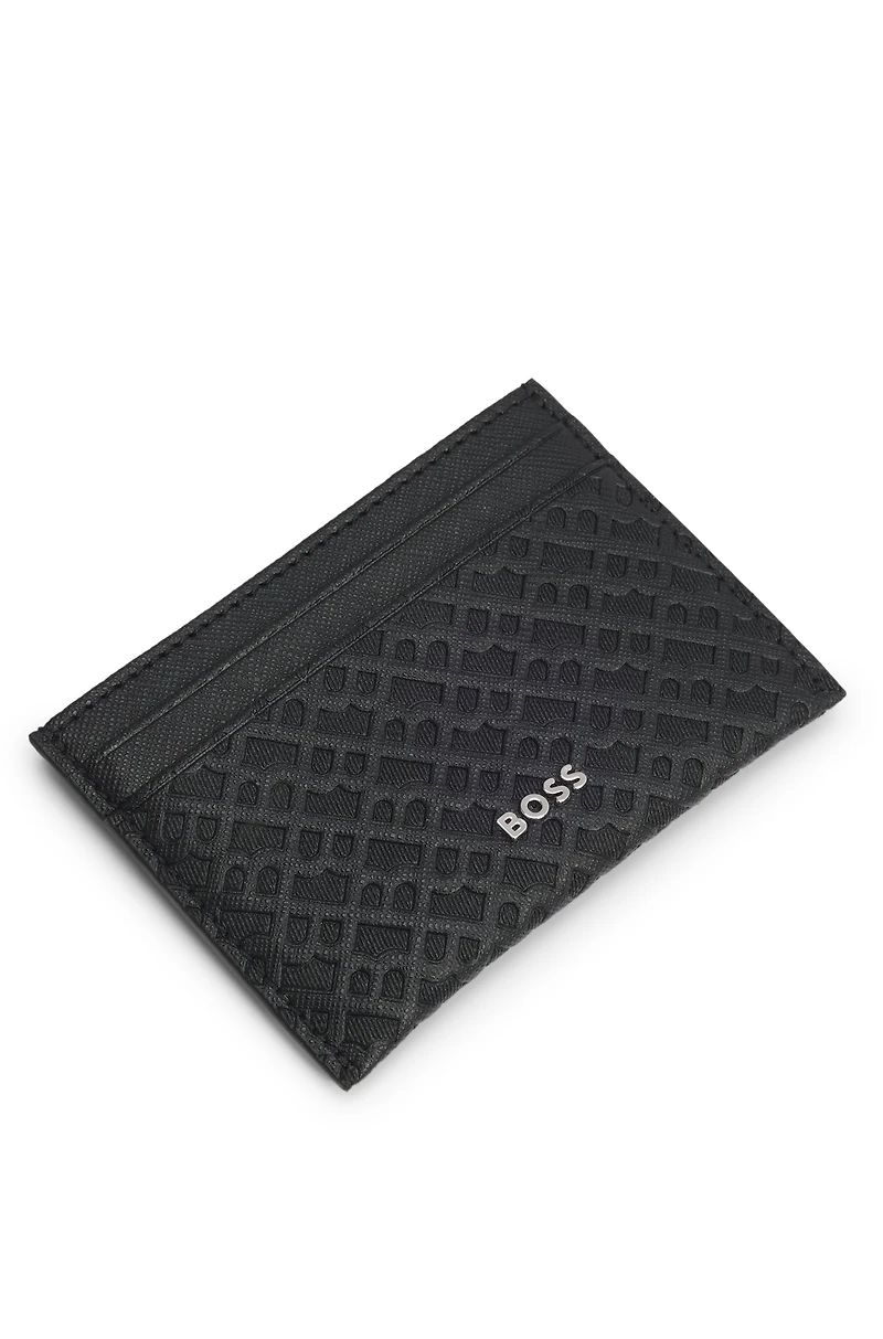 Card holder with monogram structure