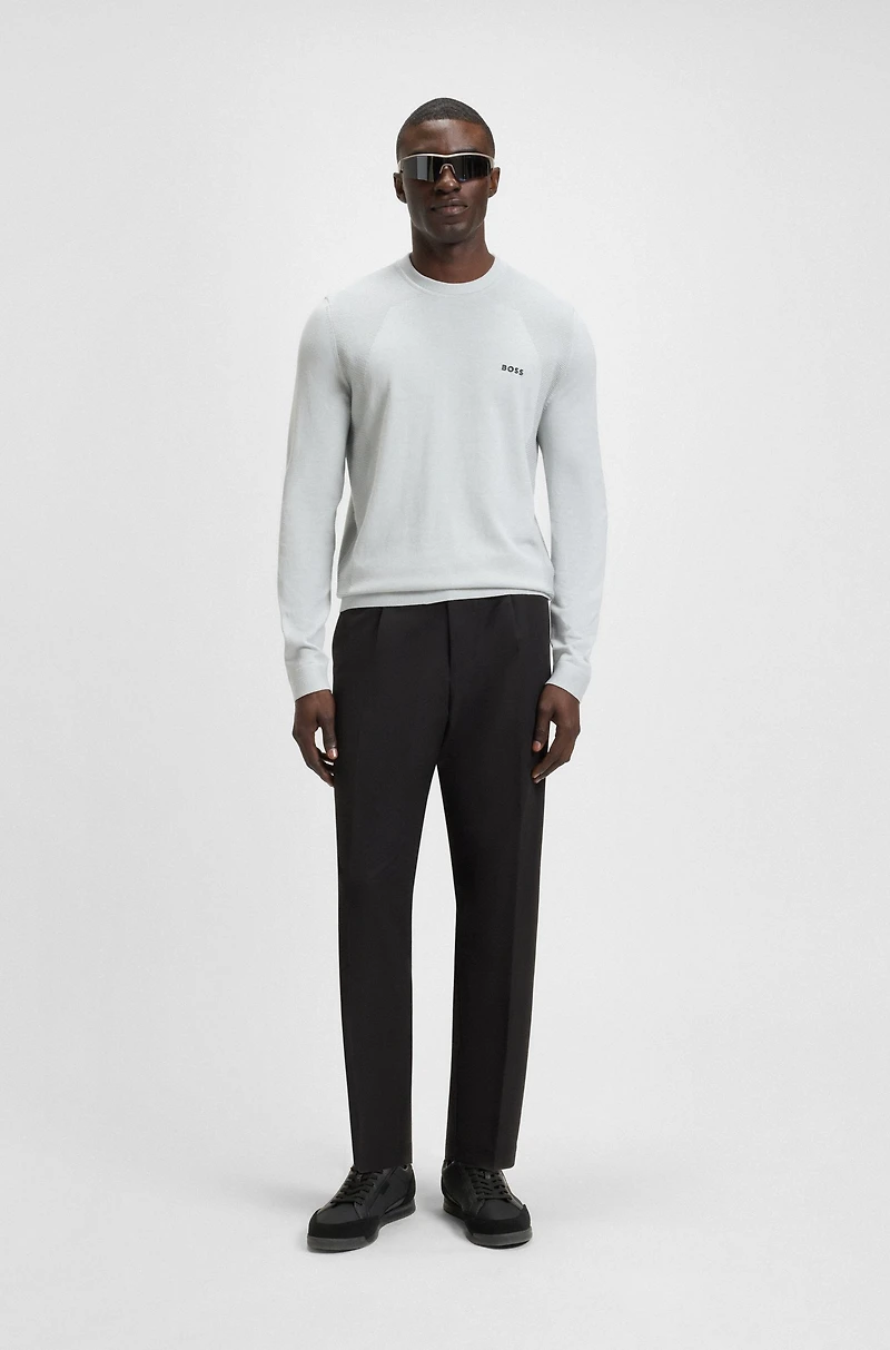 Low-top trainers with suede and faux leather