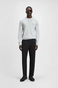 Low-top trainers with suede and faux leather