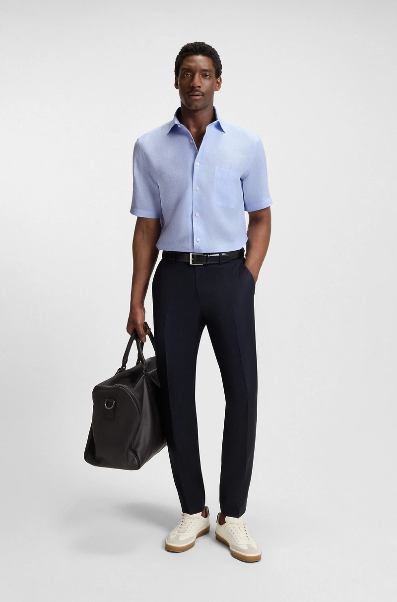 BECKHAM x BOSS regular-fit shirt 100% linen