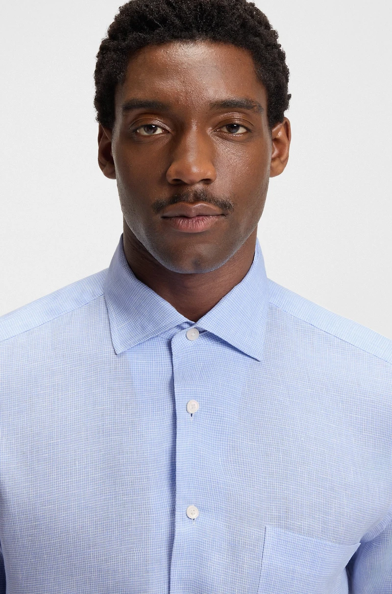 BECKHAM x BOSS regular-fit shirt 100% linen