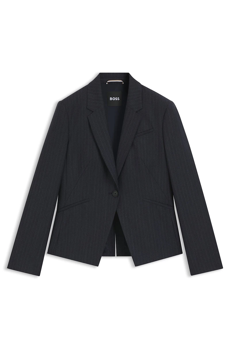 Striped slim-fit blazer virgin wool