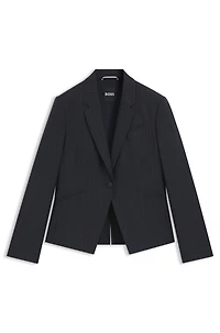 Striped slim-fit blazer virgin wool