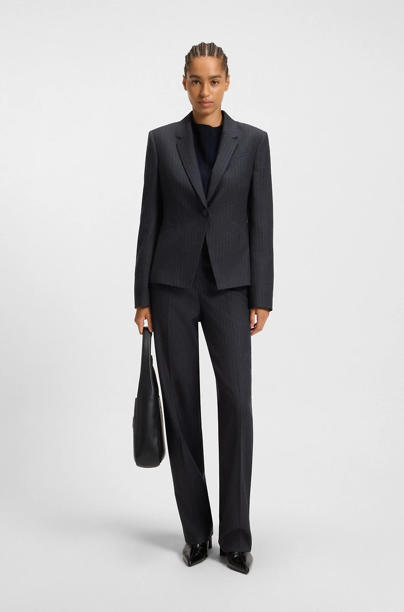 Striped slim-fit blazer virgin wool