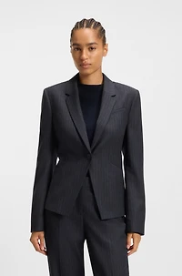 Striped slim-fit blazer virgin wool