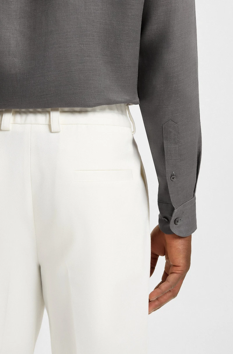 BECKHAM x BOSS regular-fit-shirt linen