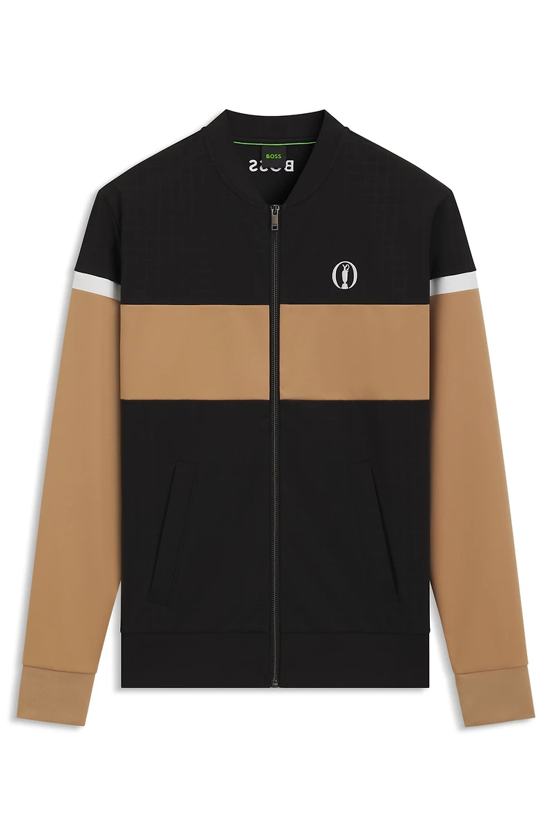 The Open jersey jacket with color-blocking