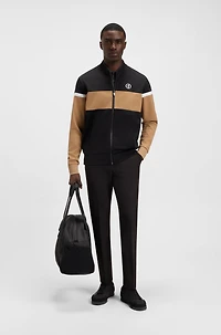 The Open jersey jacket with color-blocking