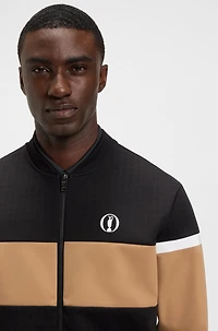 The Open jersey jacket with color-blocking