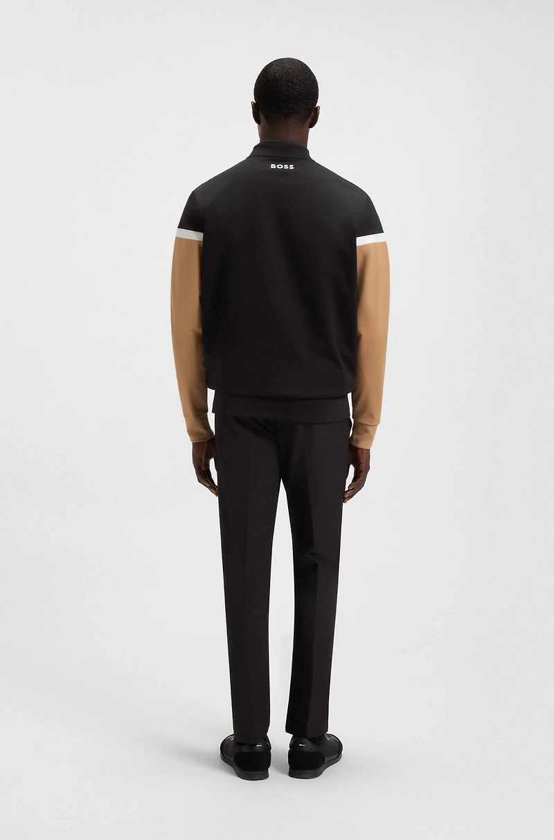 The Open jersey jacket with color-blocking