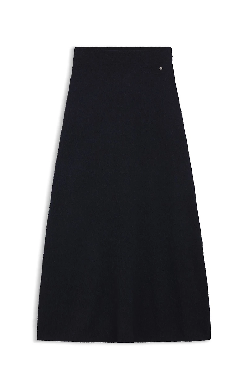 Knitted skirt with logo charm