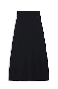 Knitted skirt with logo charm