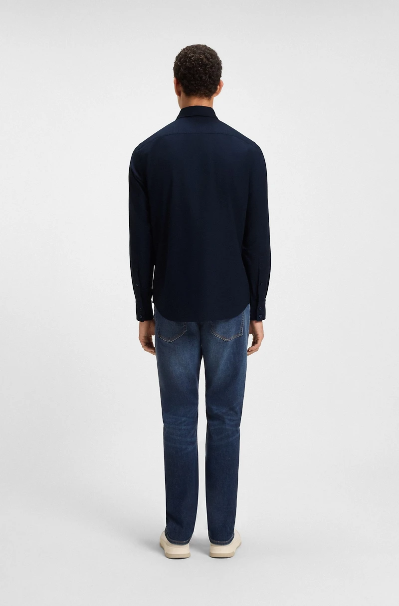 Regular-fit shirt stretch-cotton dobby