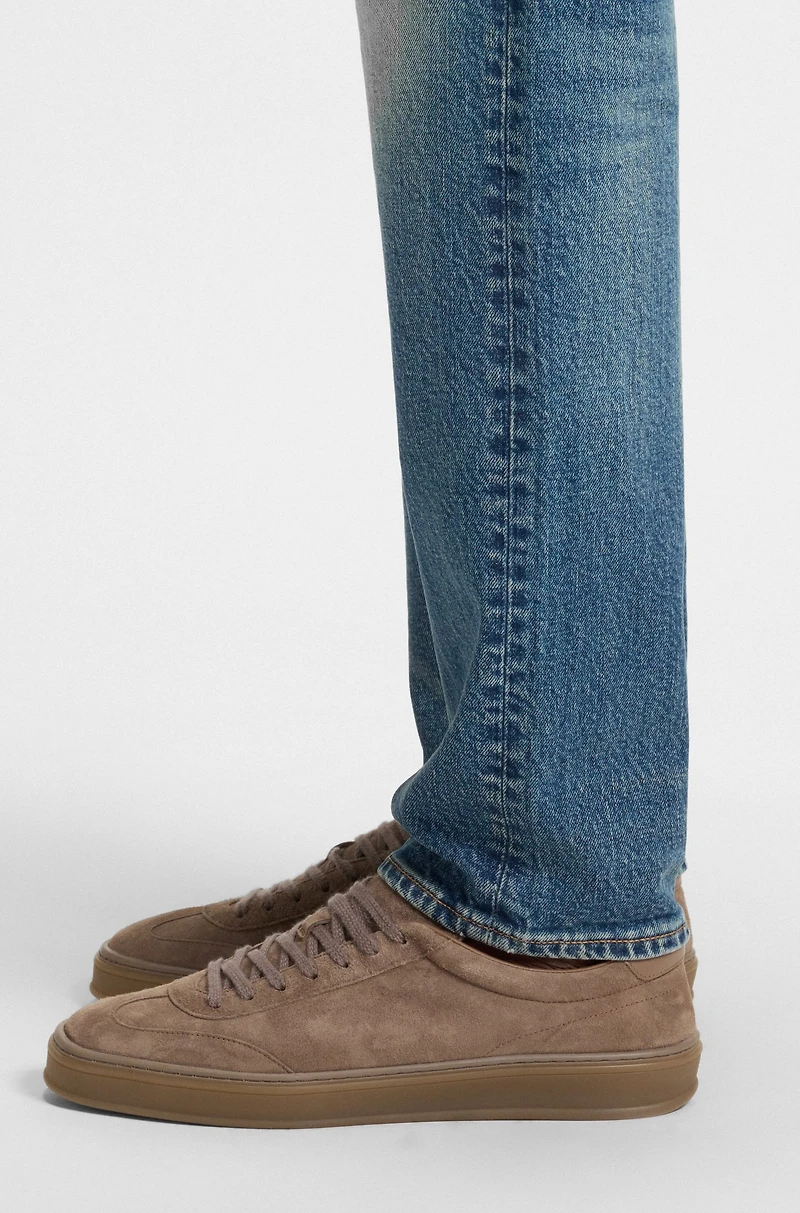 BECKHAM x BOSS low-top trainers suede