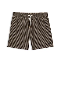 Logo-label swim shorts with stripe