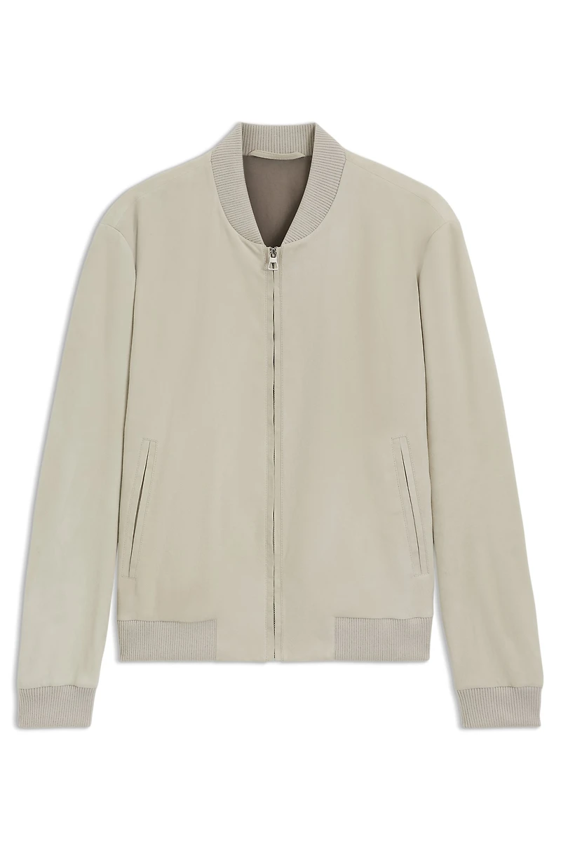 BECKHAM x BOSS bomber jacket suede