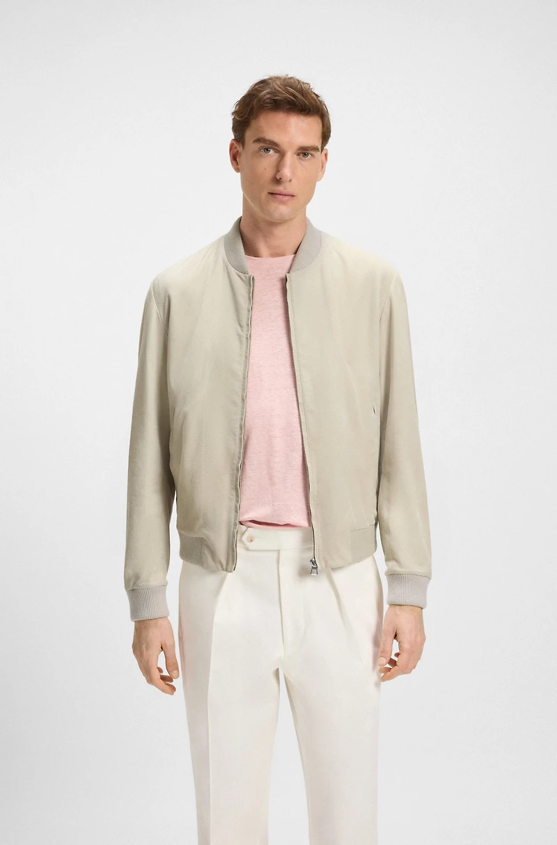 BECKHAM x BOSS bomber jacket suede