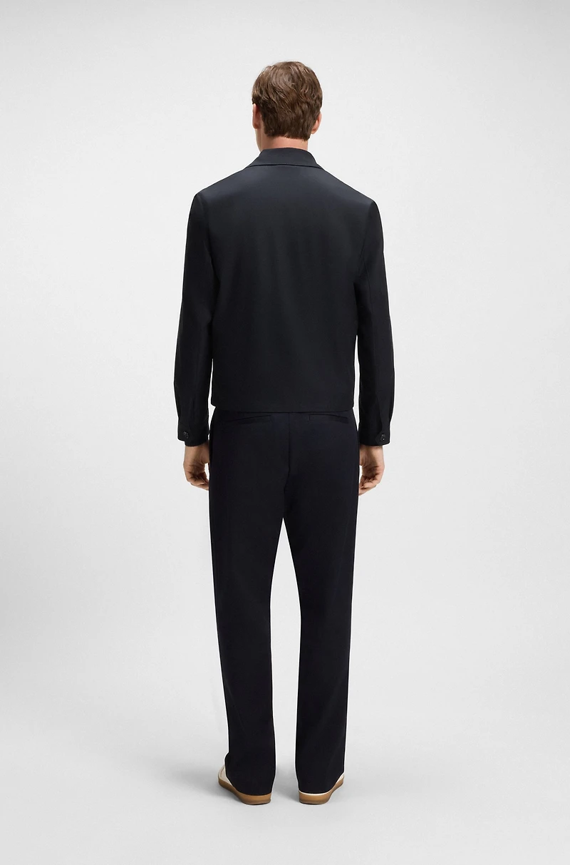 BECKHAM x BOSS cotton-blend jacket with zipped closure
