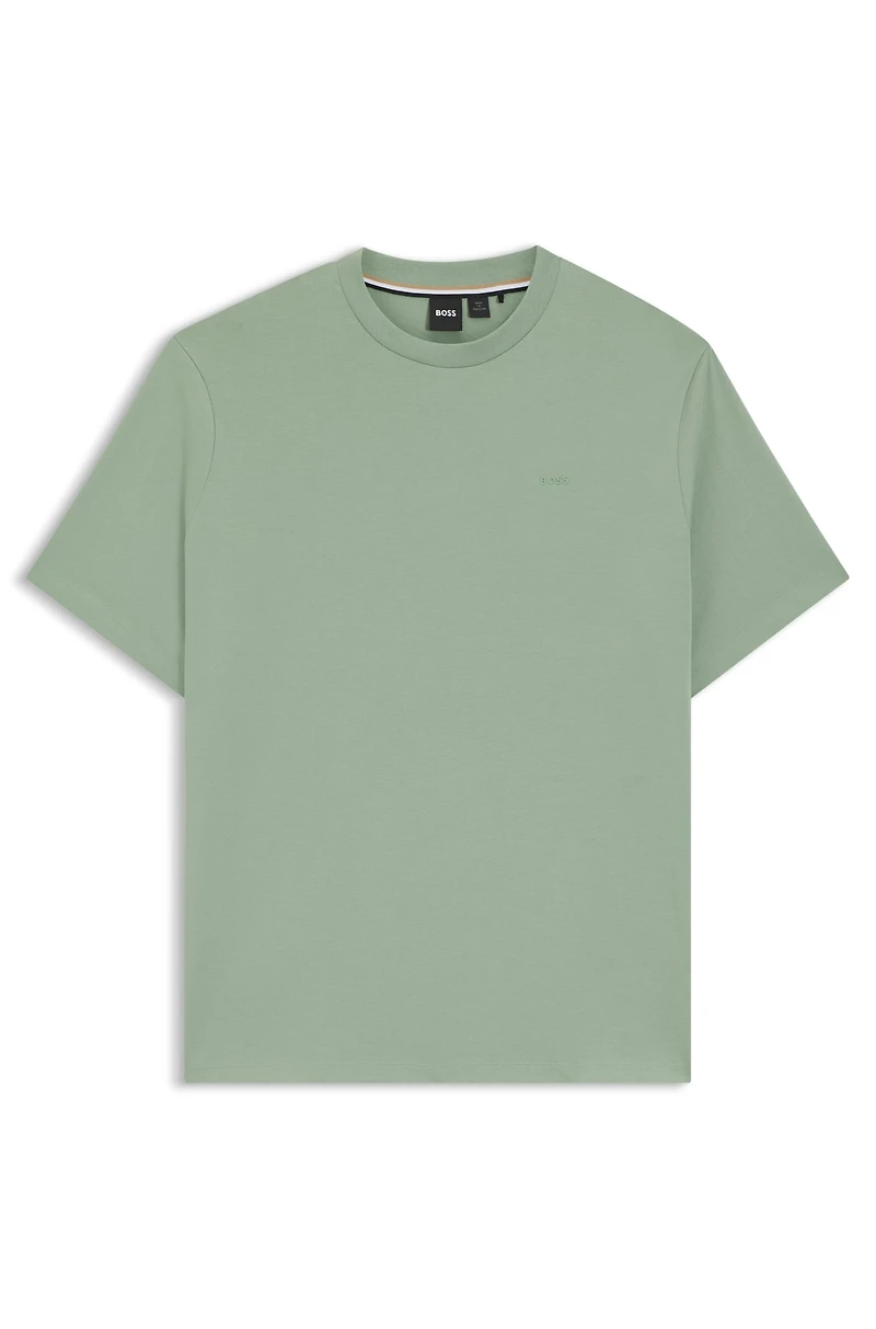 Cotton-jersey T-shirt with logo detail