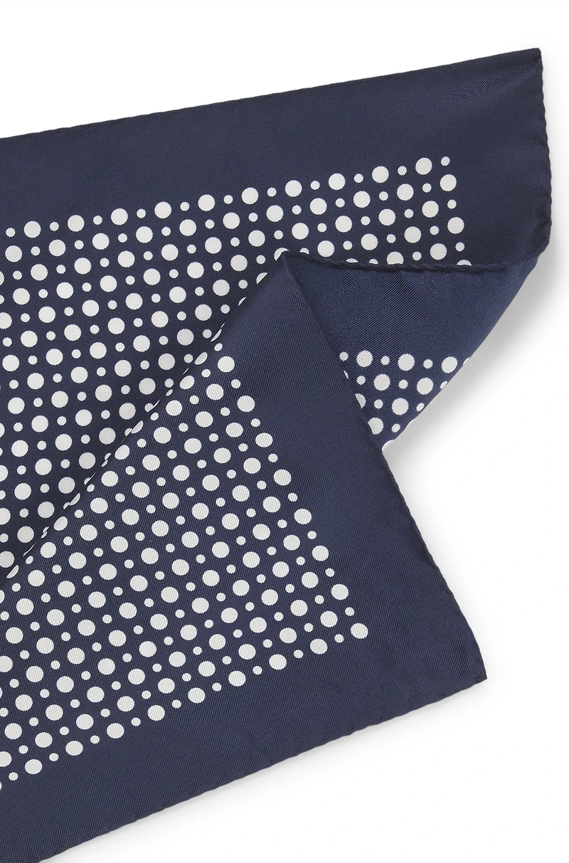 BECKHAM x BOSS printed silk pocket square