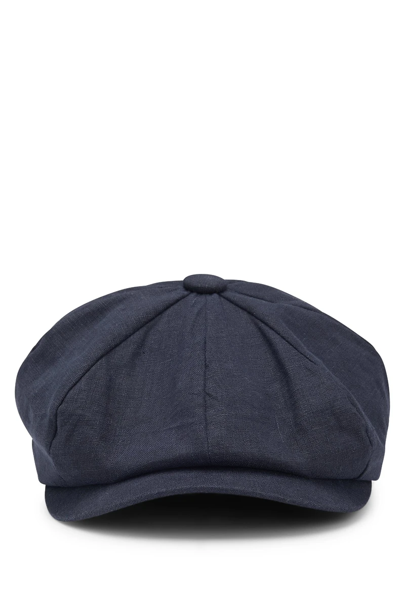 BECKHAM x BOSS baker-boy cap linen