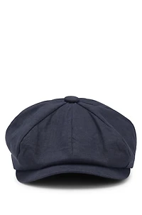BECKHAM x BOSS baker-boy cap linen