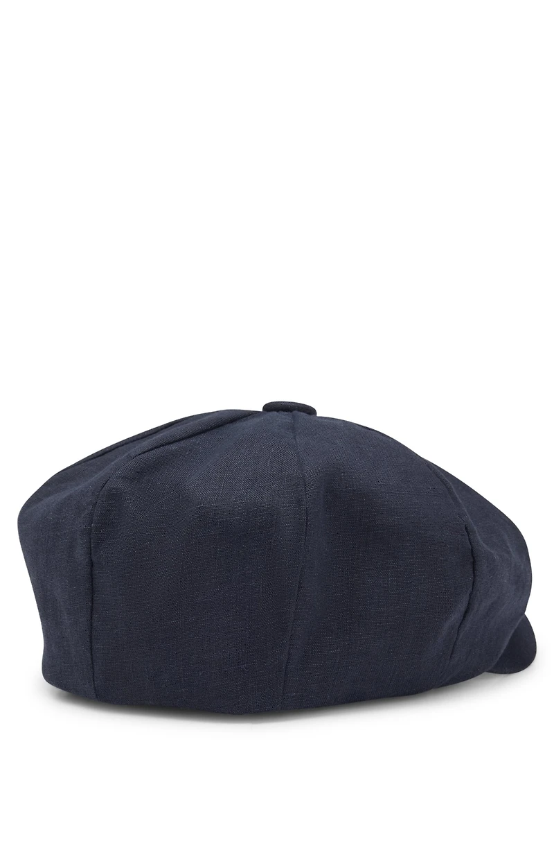 BECKHAM x BOSS baker-boy cap linen