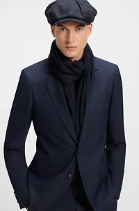 BECKHAM x BOSS baker-boy cap linen