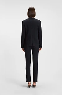 Crease-resistant regular-fit blazer herringbone jersey