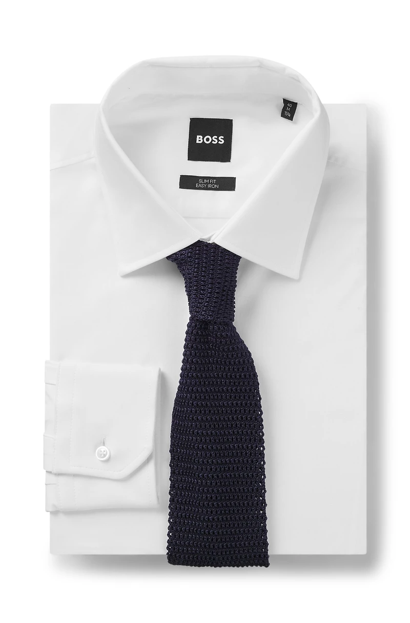 BECKHAM x BOSS knit tie in silk