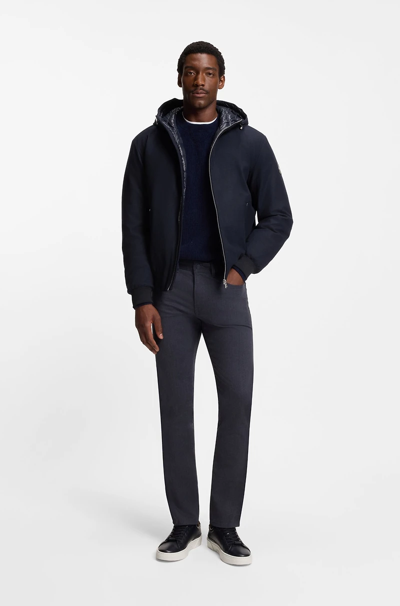 Performance-flannel jacket with down filling