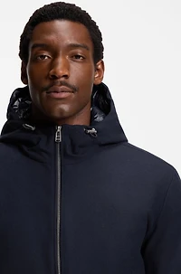 Performance-flannel jacket with down filling