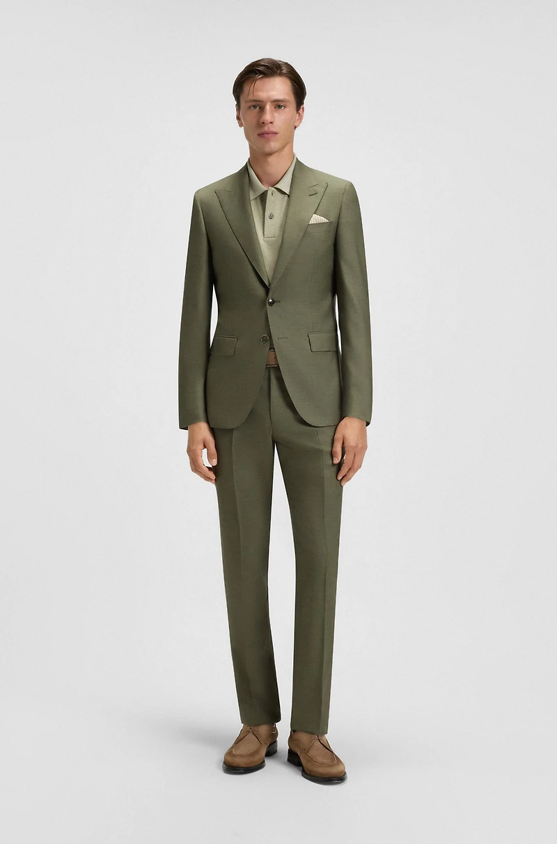 Cotton-silk polo shirt a regular fit