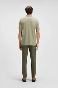 Cotton-silk polo shirt a regular fit